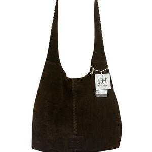 BRAND NEW HAUTE HIPPIE CHOCOLATE SUEDE HOBO BAG